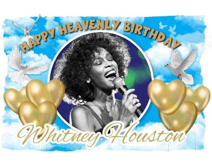 Happy Heavenly Birthday Birthday Funeral Template PosterMyWall